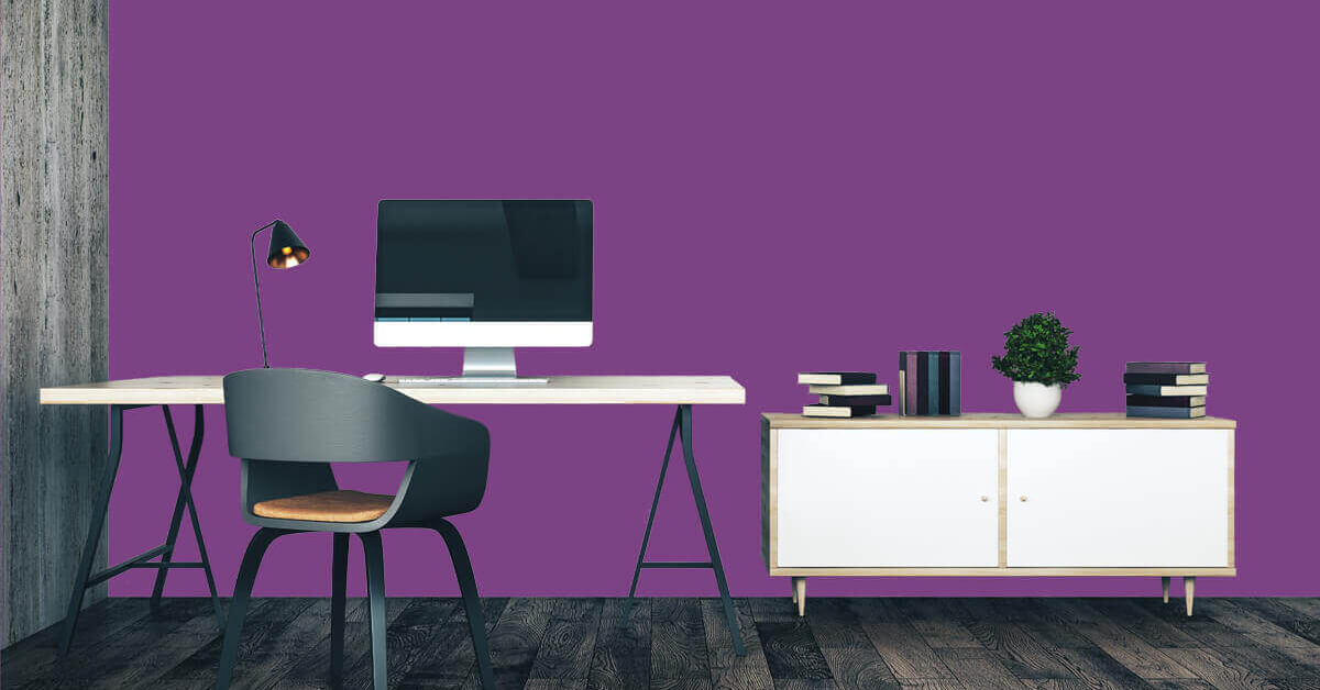Papier peint violet uni 