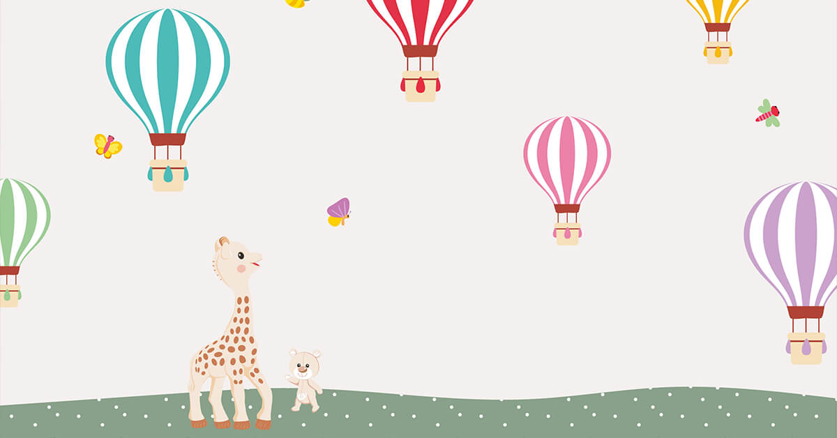 Papier peint de Sophie la girafe®