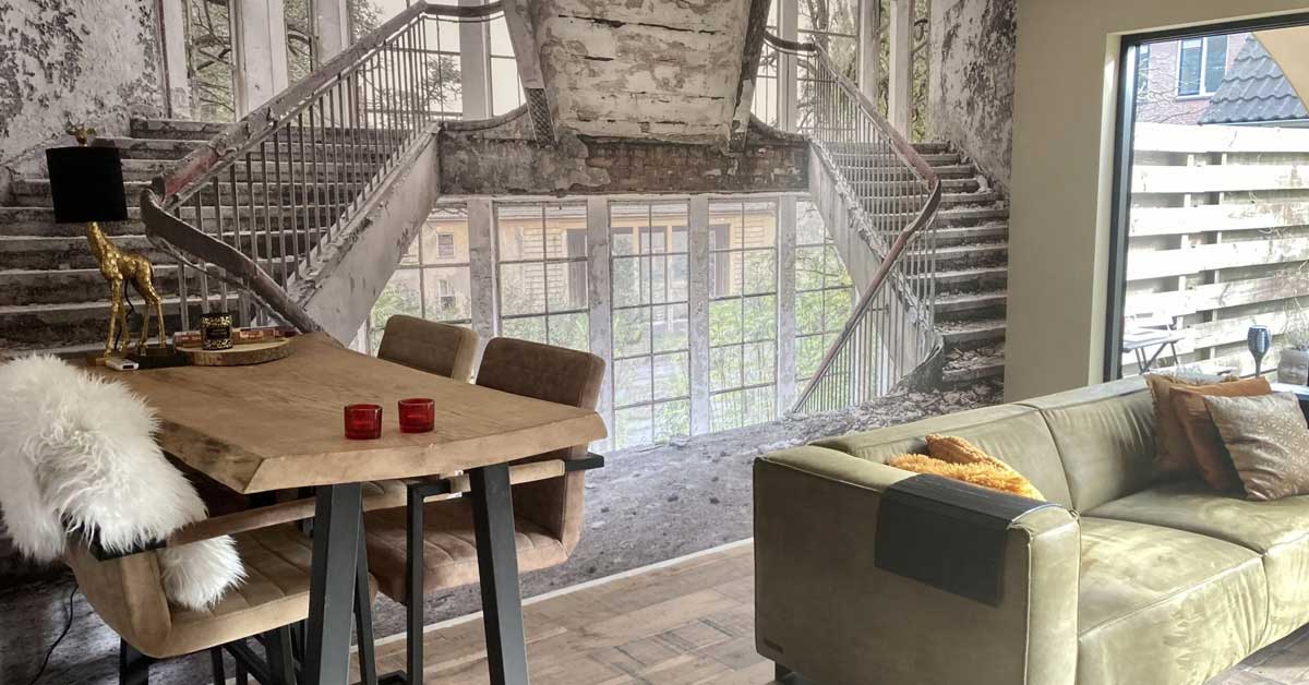 Papier Peint 3D Bâtiments – Immersion dans l'Architecture Moderne