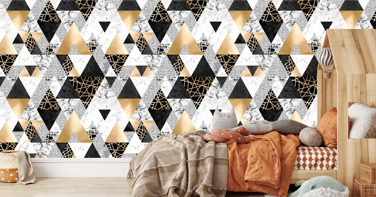 Motifs - Papier Peint Panoramique or Motifs - Papier Peint Panoramique or