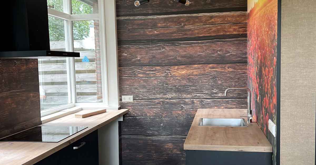 Papier peint panoramique bois