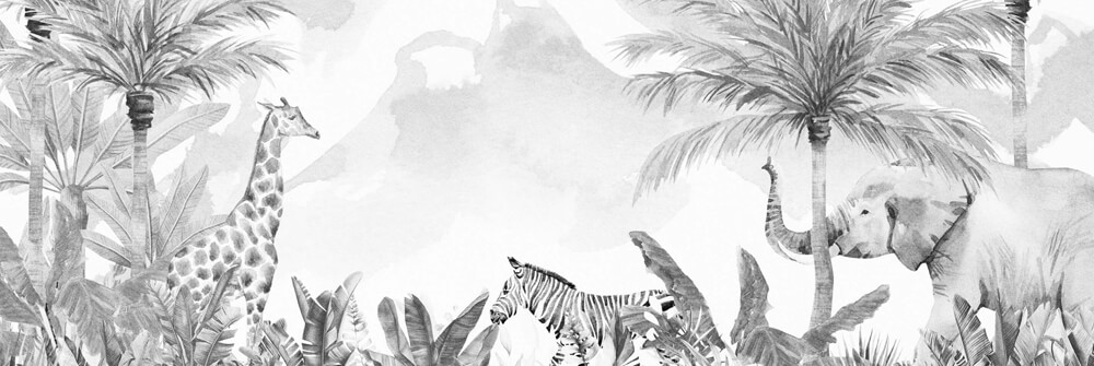 Papier Peint Panoramique jungle pour enfants Papier Peint Panoramique jungle pour enfants