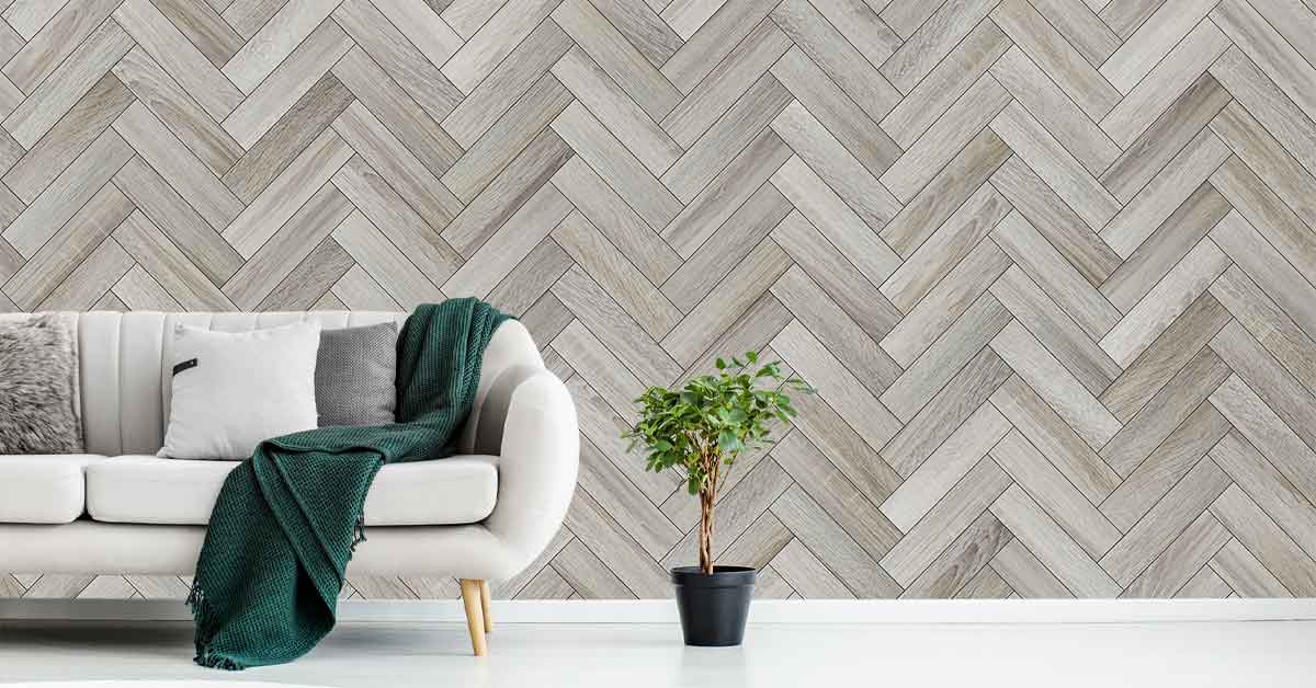 Papier peint chevrons