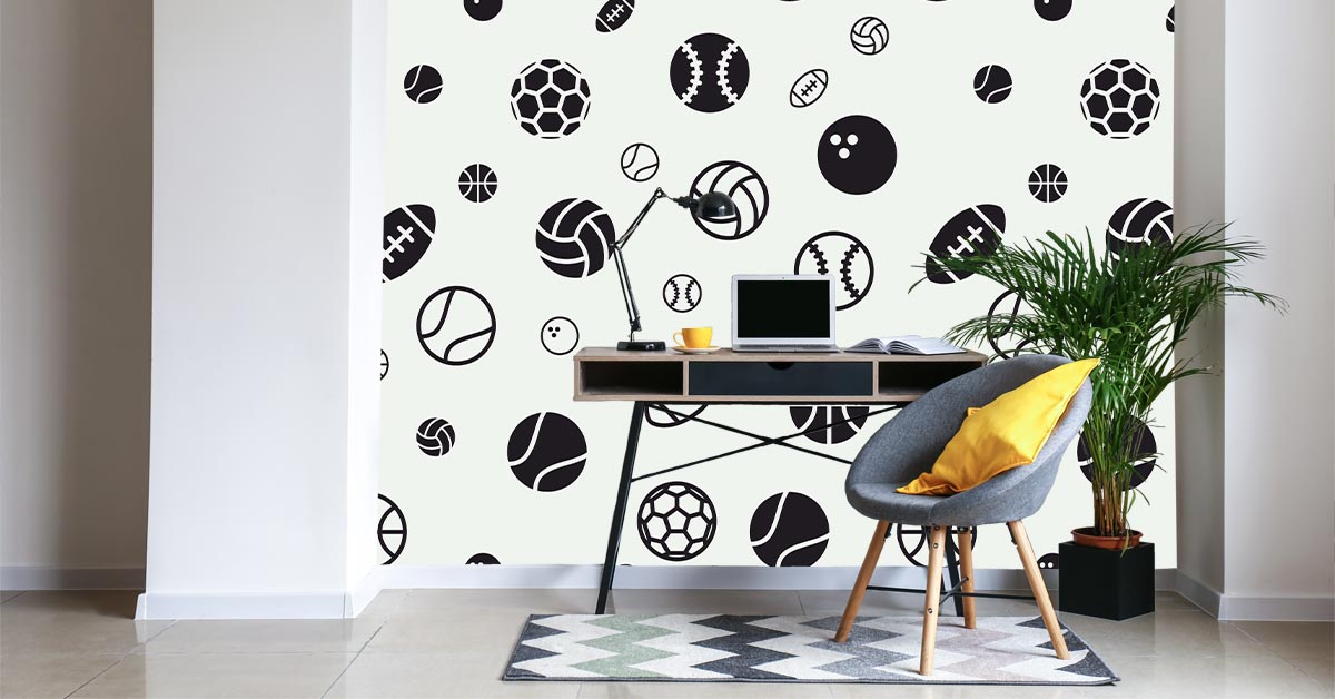  Papier Peint motif sport 