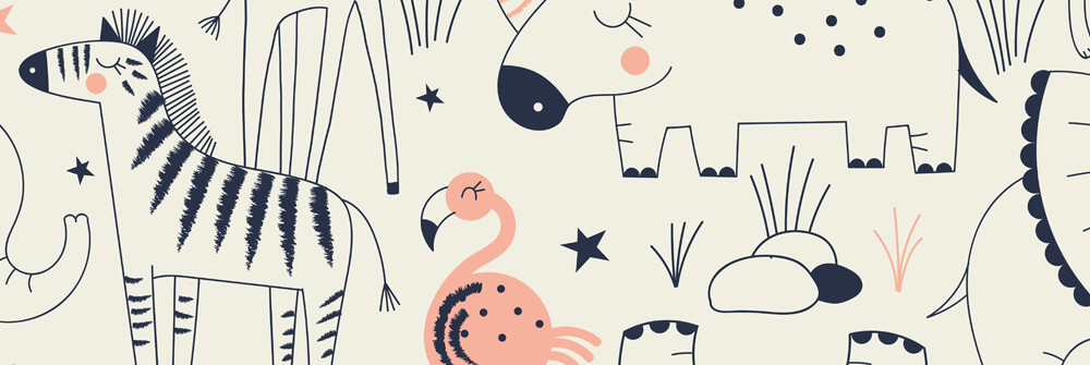 Papier Peint Panoramique avec motifs pour chambre d’enfants Papier Peint Panoramique avec motifs pour chambre d’enfants