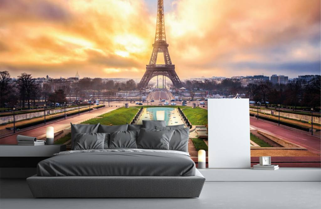 Papier peint Villes - Tour Eiffel - Chambre à coucher 3