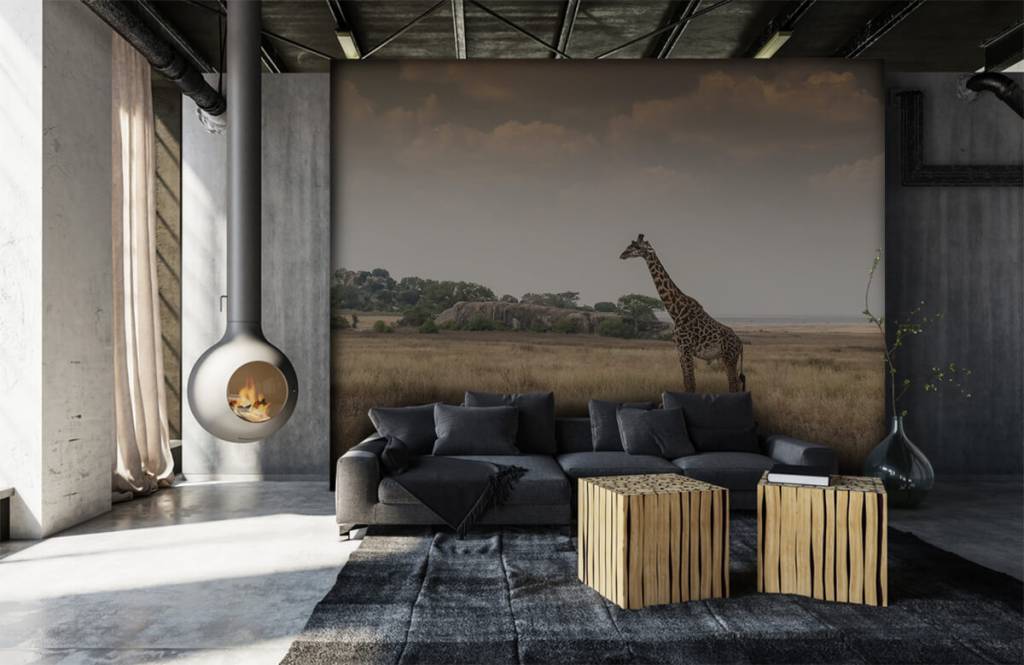 Animals - Girafe dans la savane - Chambre à coucher 2