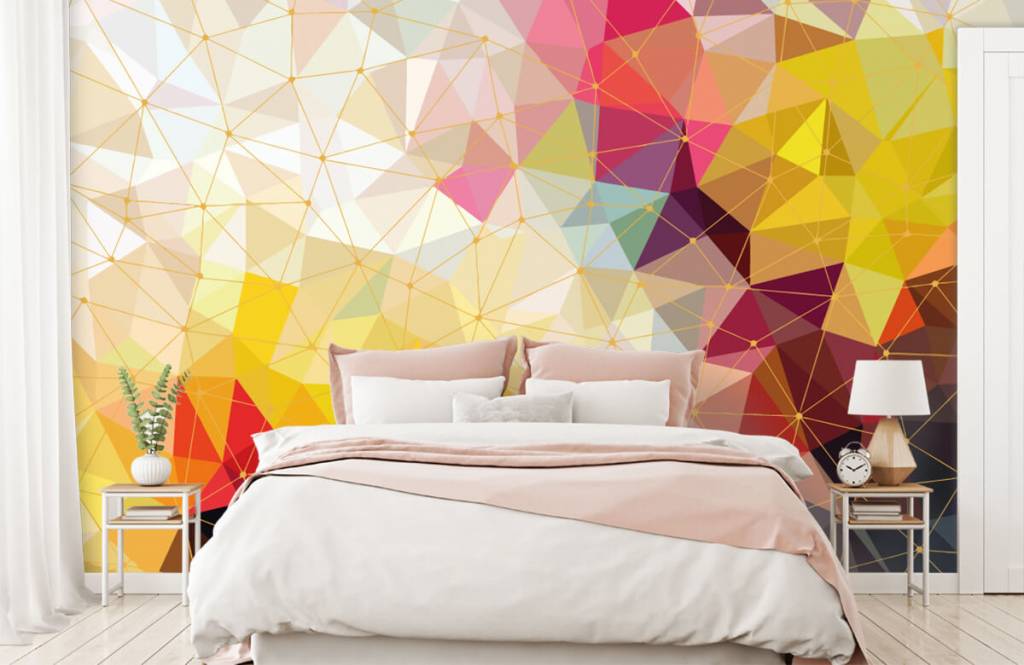 Autre - Impression de triangles colorés - Chambre à coucher 4