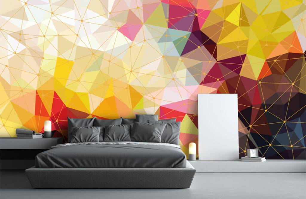Autre - Impression de triangles colorés - Chambre à coucher 5