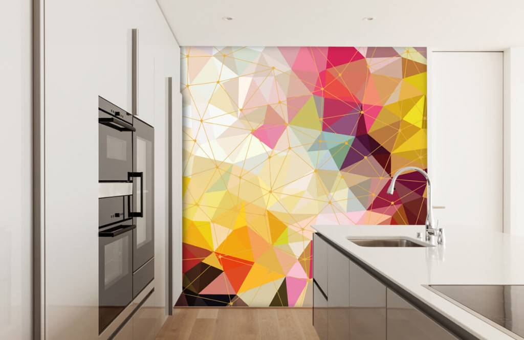 Autre - Impression de triangles colorés - Chambre à coucher 6