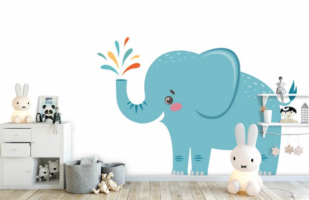Éléphants - Eléphant joyeux - Chambre de bébé 4