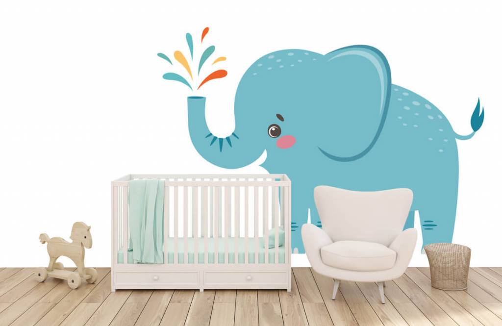 Éléphants - Eléphant joyeux - Chambre de bébé 5