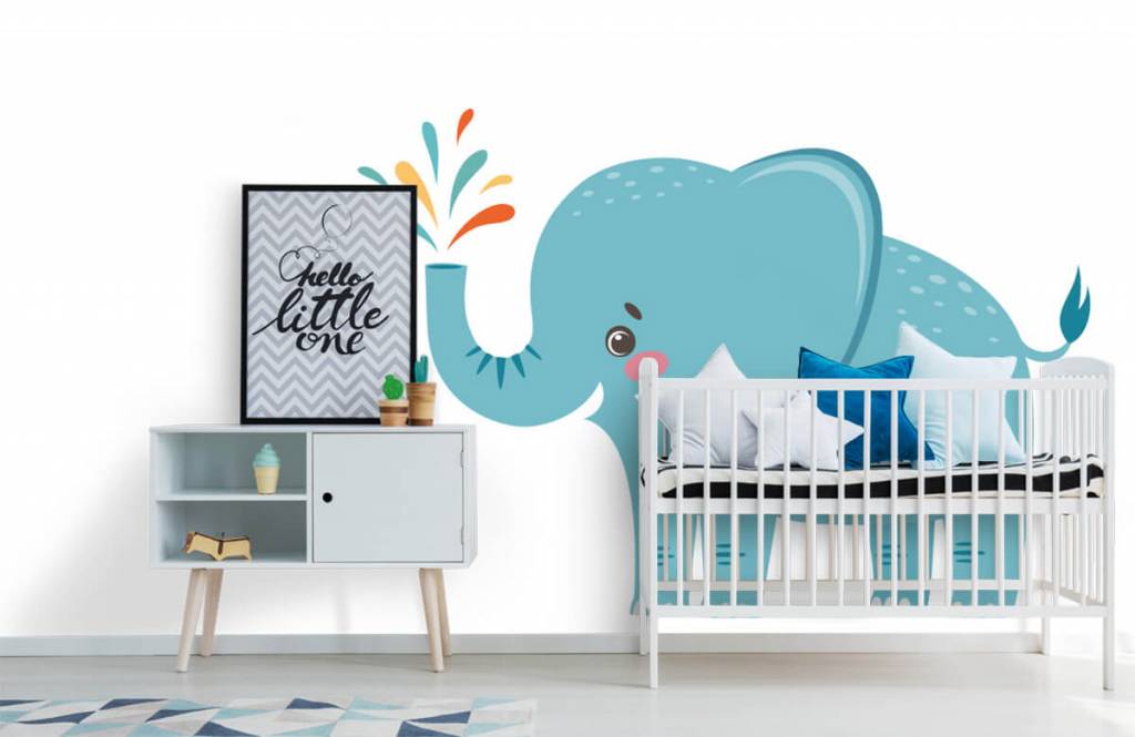 Éléphants - Eléphant joyeux - Chambre de bébé 6