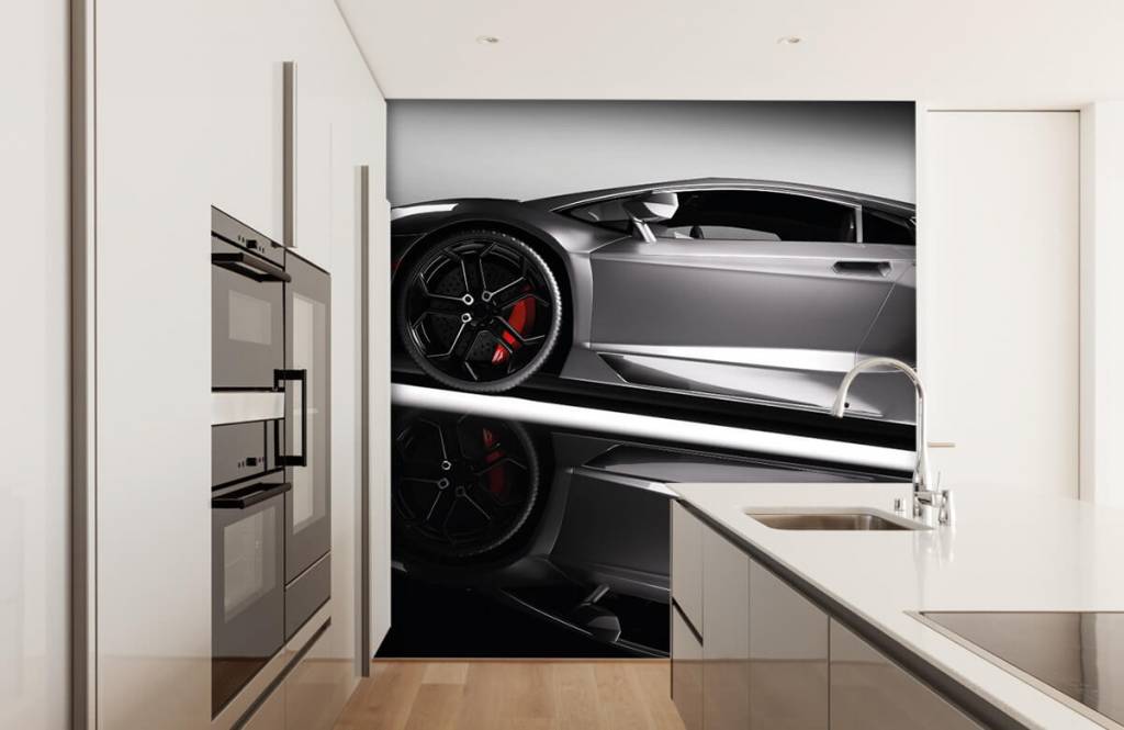 Transport - Lamborghini grise - Chambre d'adolescent 5