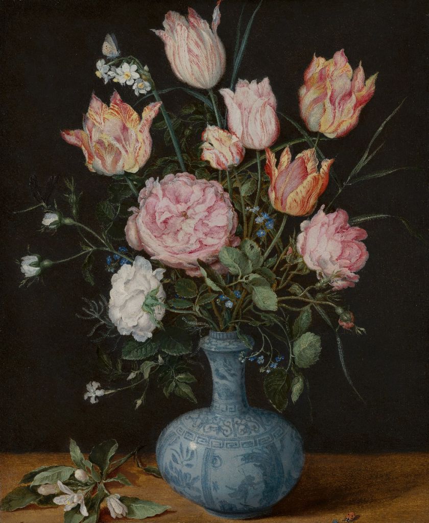 Vase Wan-Li avec des fleurs