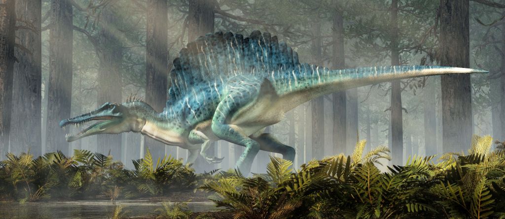 Spinosaur dans une forêt