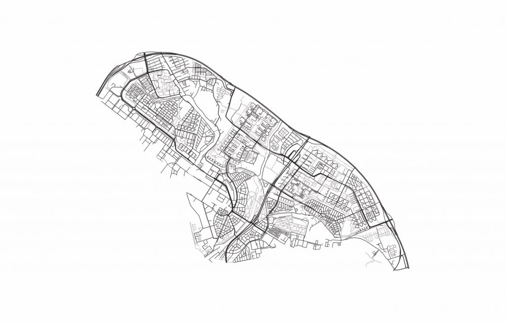 Carte Amsterdam nord, blanc