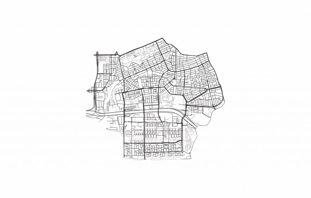 Carte Amsterdam sud, blanc