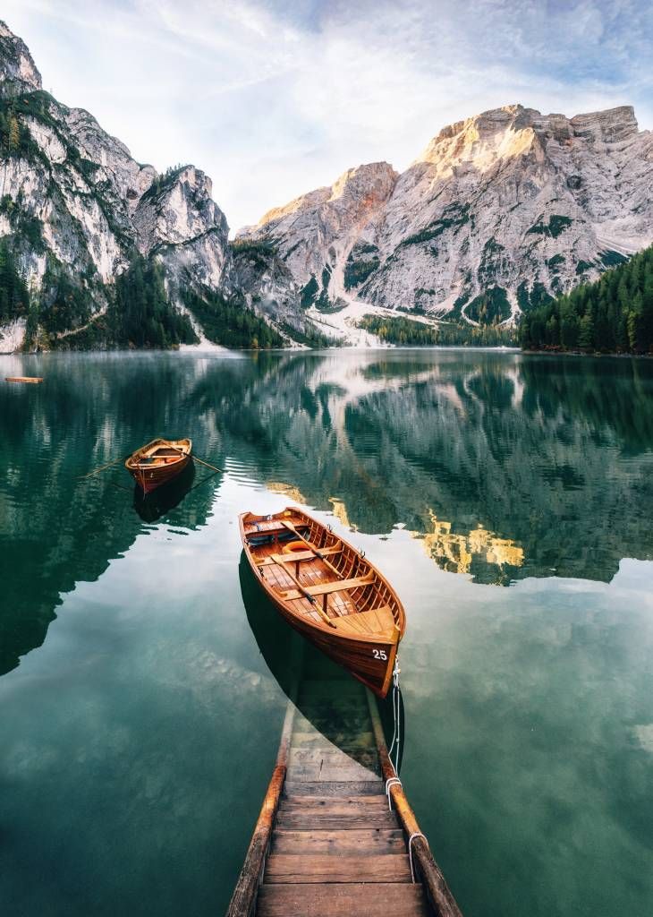 Bateaux en lac italien