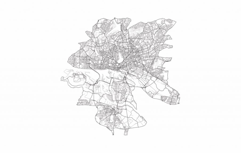 Carte de Hambourg, blanc