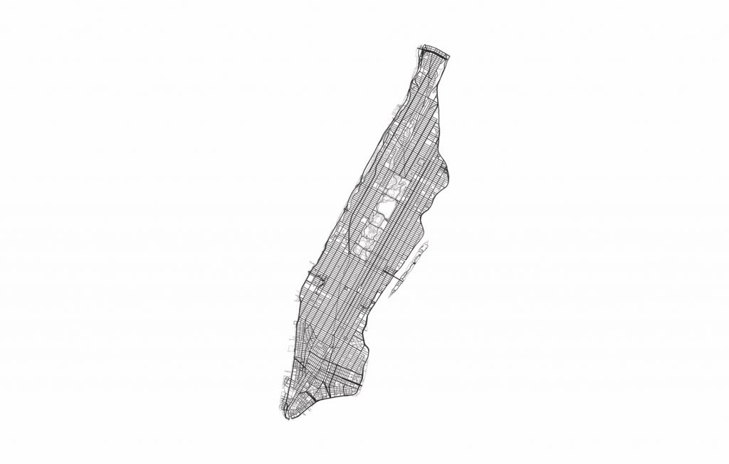 Carte de Manhattan, blanc