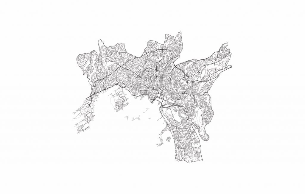 Carte d'Oslo, blanc