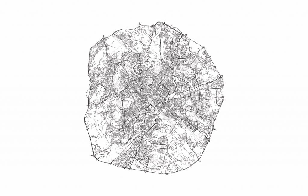 Plan de Rome, blanc
