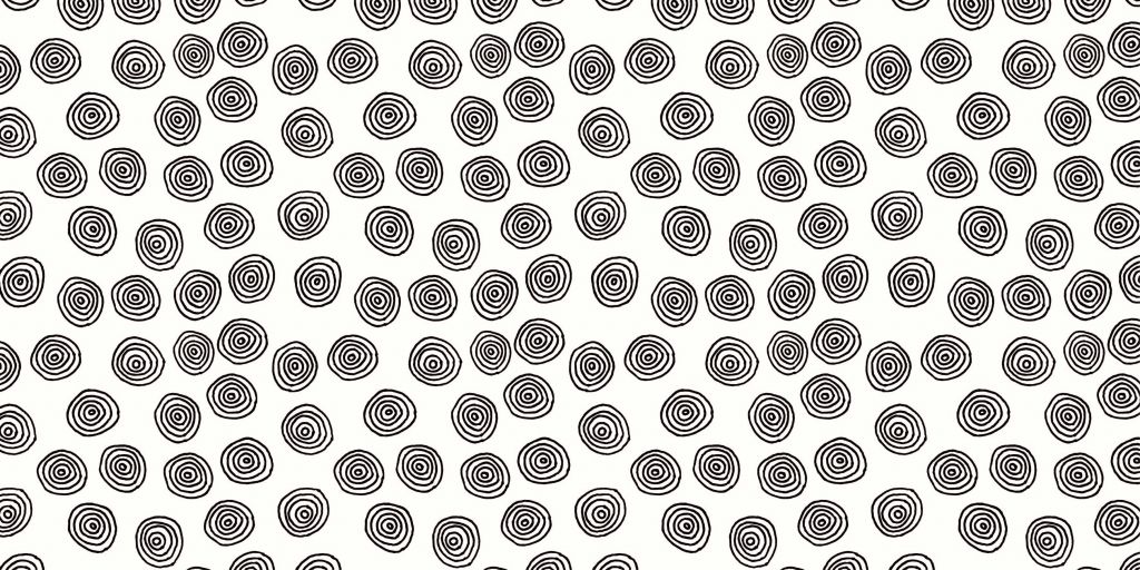 Cercles abstraits en noir et blanc