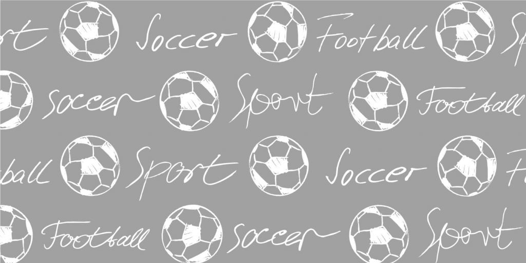 Ballons de football et texte