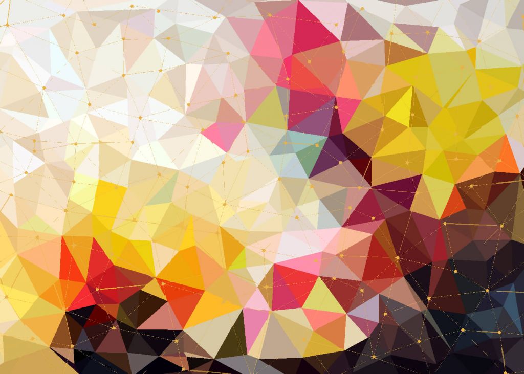Impression de triangles colorés
