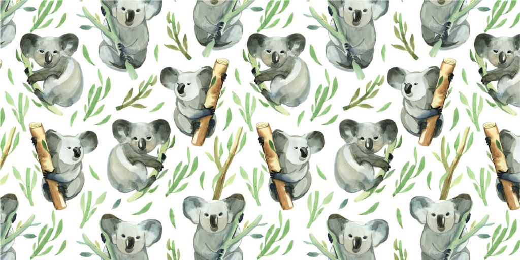 Koalas sur bambou