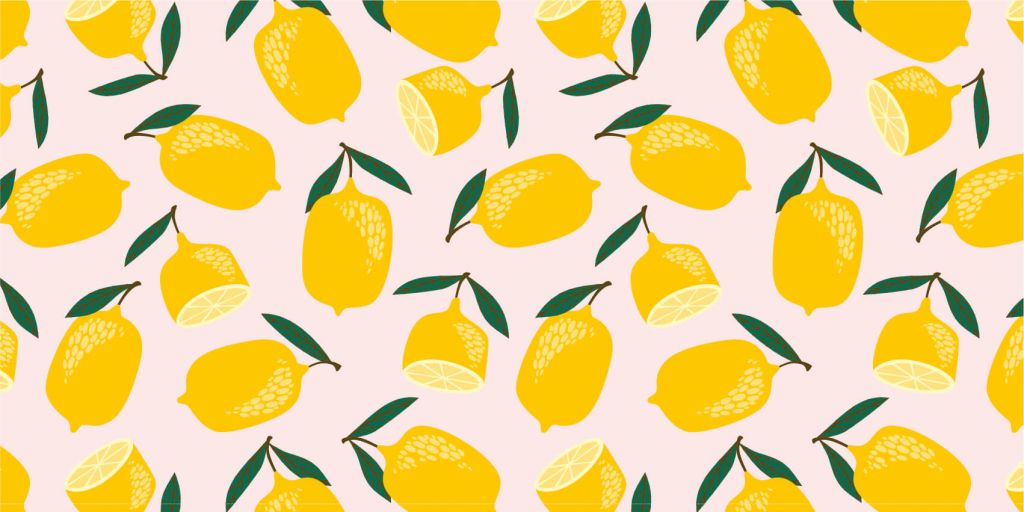 MOTIFS CITRON ROSE