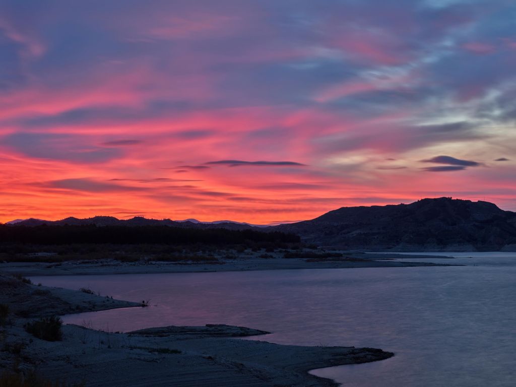 Coucher de soleil rouge