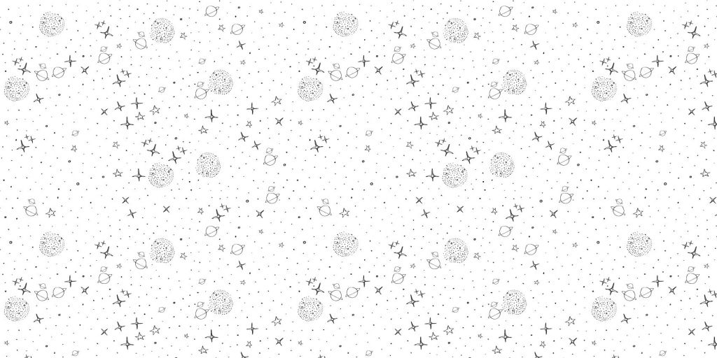 Motif de l'espace en noir et blanc