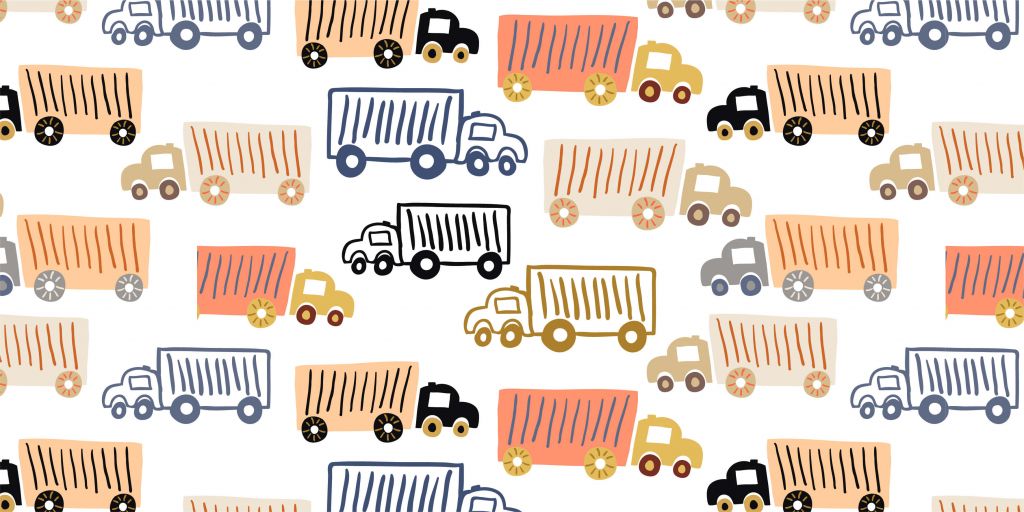 Papier peint avec motif de camion