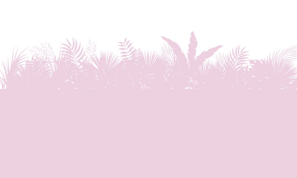 Silhouettes feuilles de palmier, rose