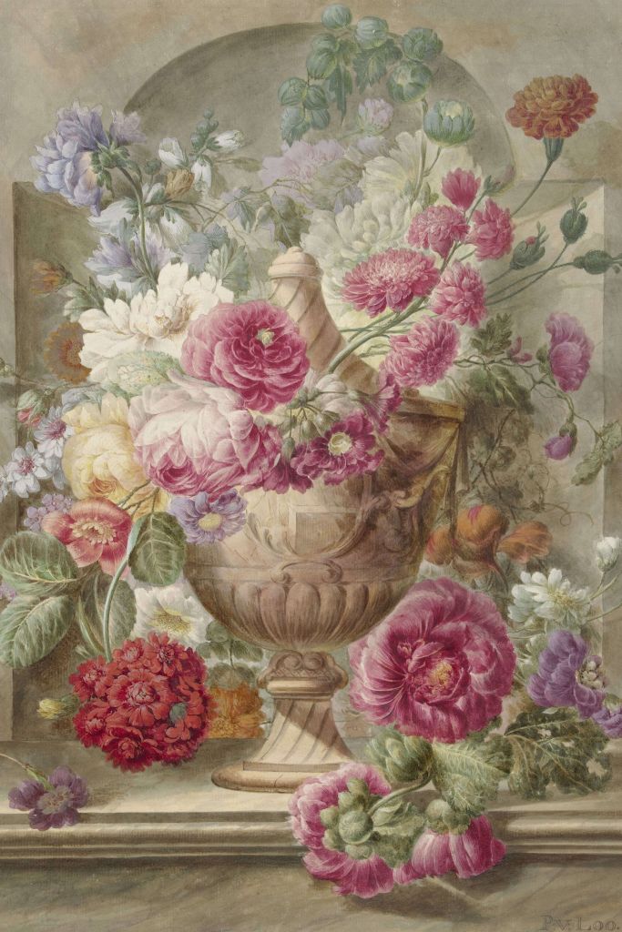 Vase avec des fleurs, Pieter van Loo