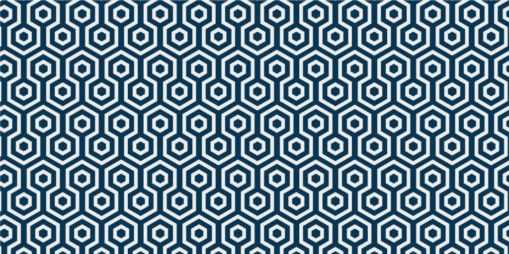 Motif Hexagones bleu foncé