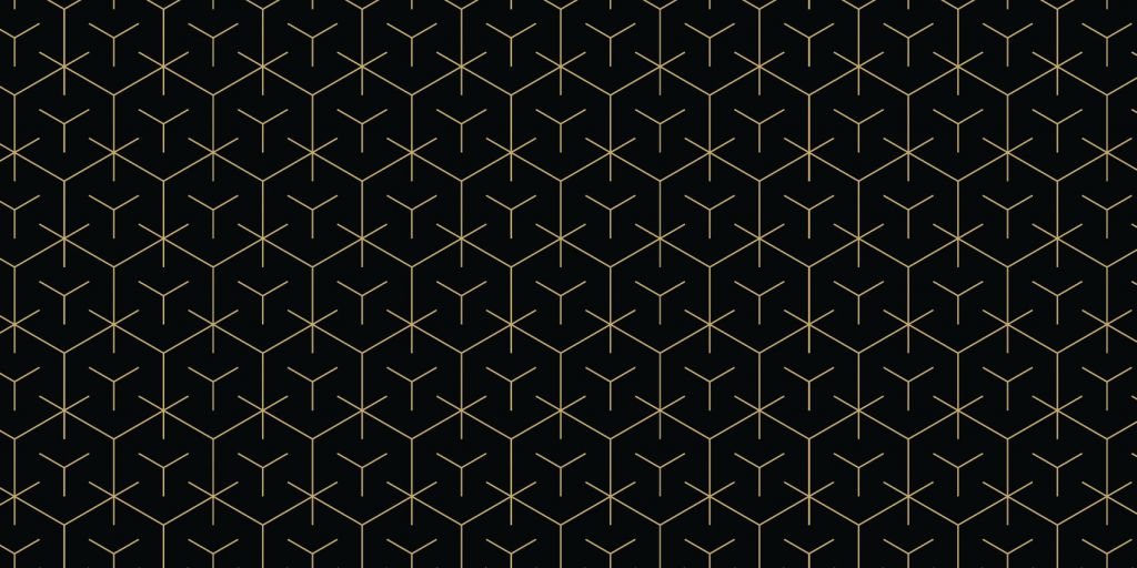 Motif Hexagones géométriques, noir