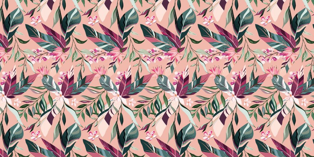 Motif Fleurs, rose