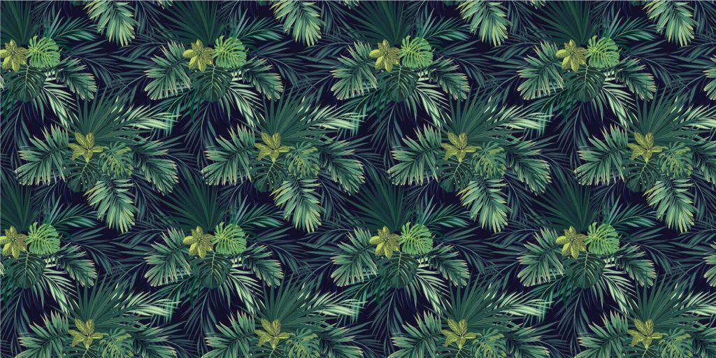 Motif avec belles feuilles vertes