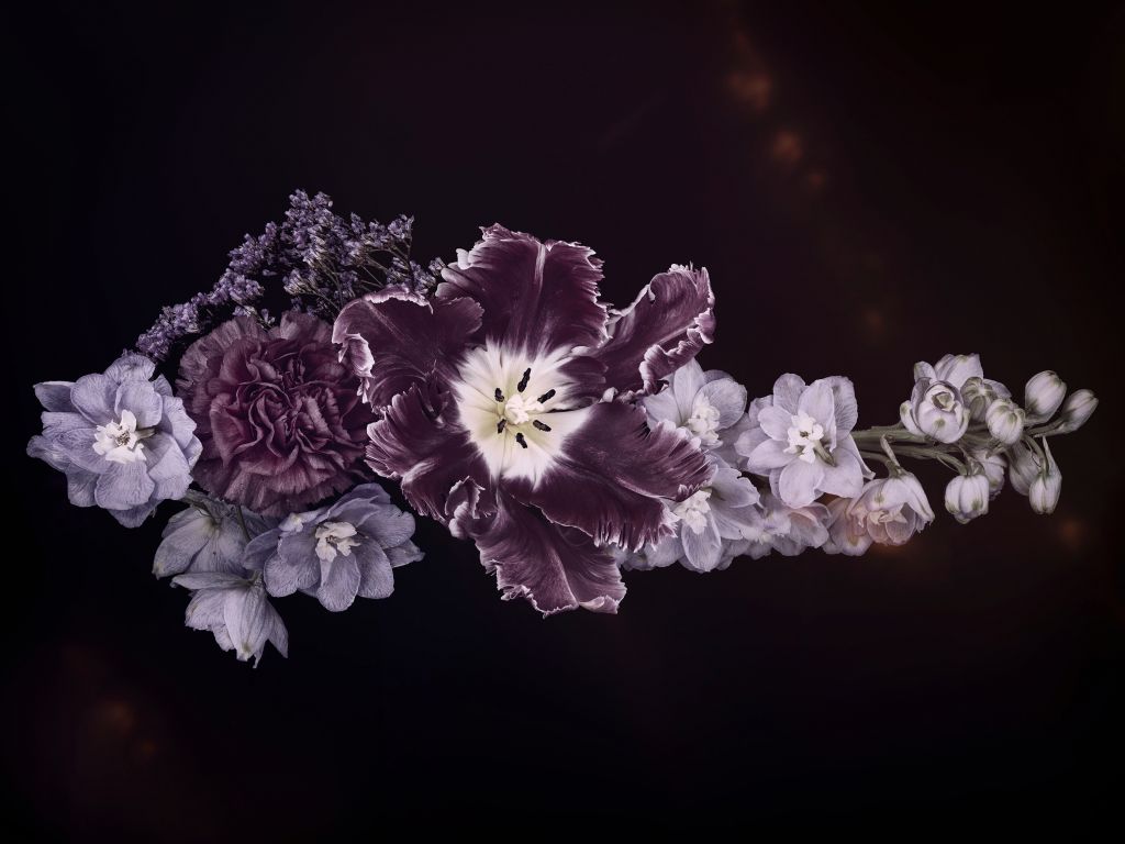 Bouquet de fleurs foncé