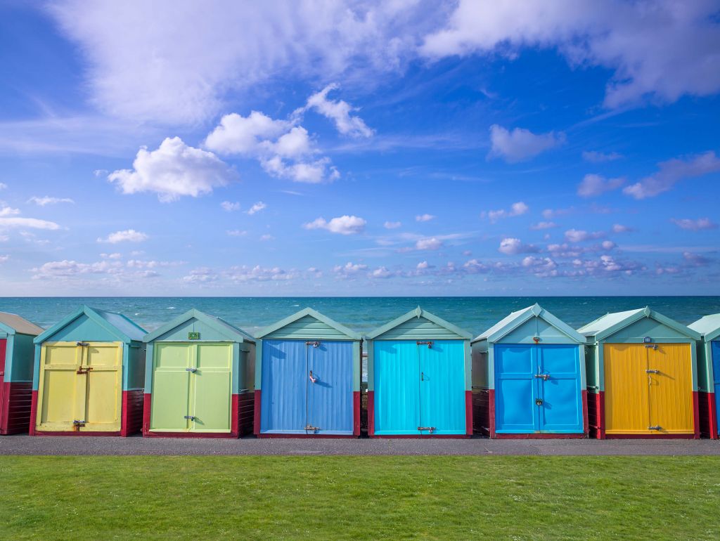 Maisons de plage colorées