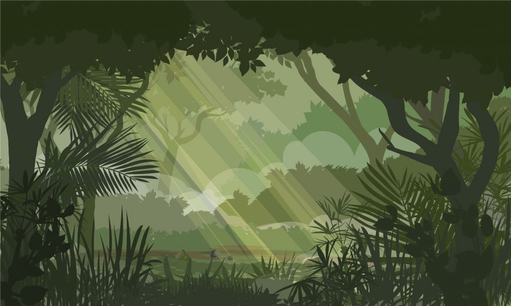 Illustration de la jungle verte