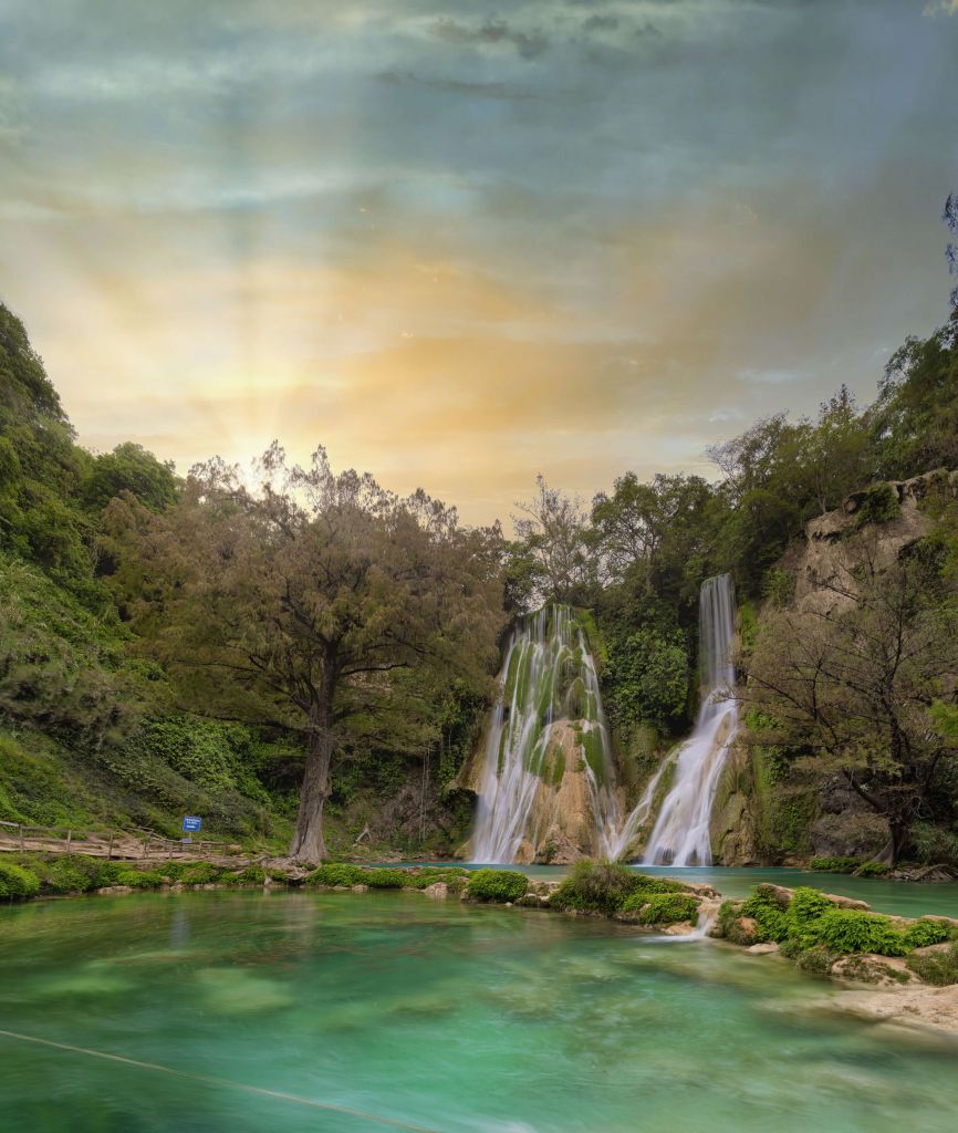 De belles chutes d'eau