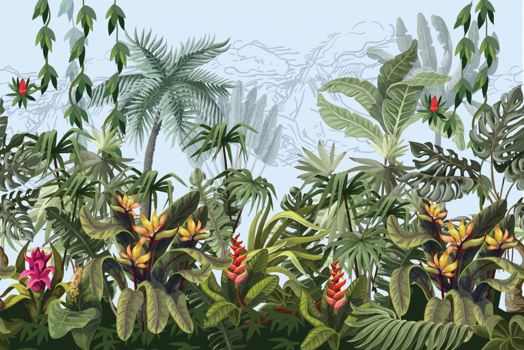 Arbres et fleurs de la jungle