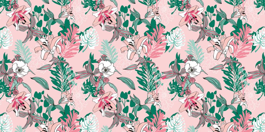 Motif artistique de fleurs
