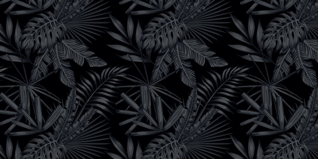 Feuilles noires tropicales