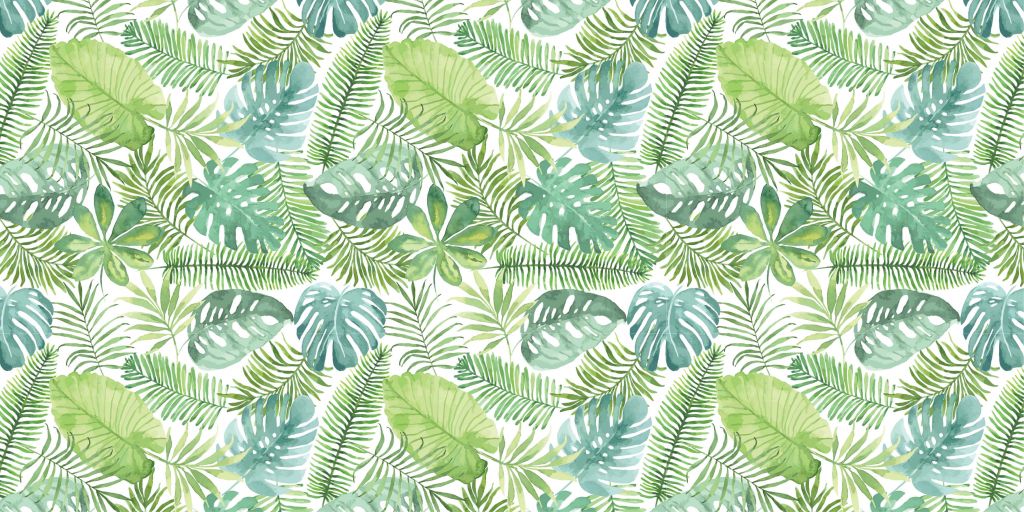 Feuilles d'aquarelle tropicales