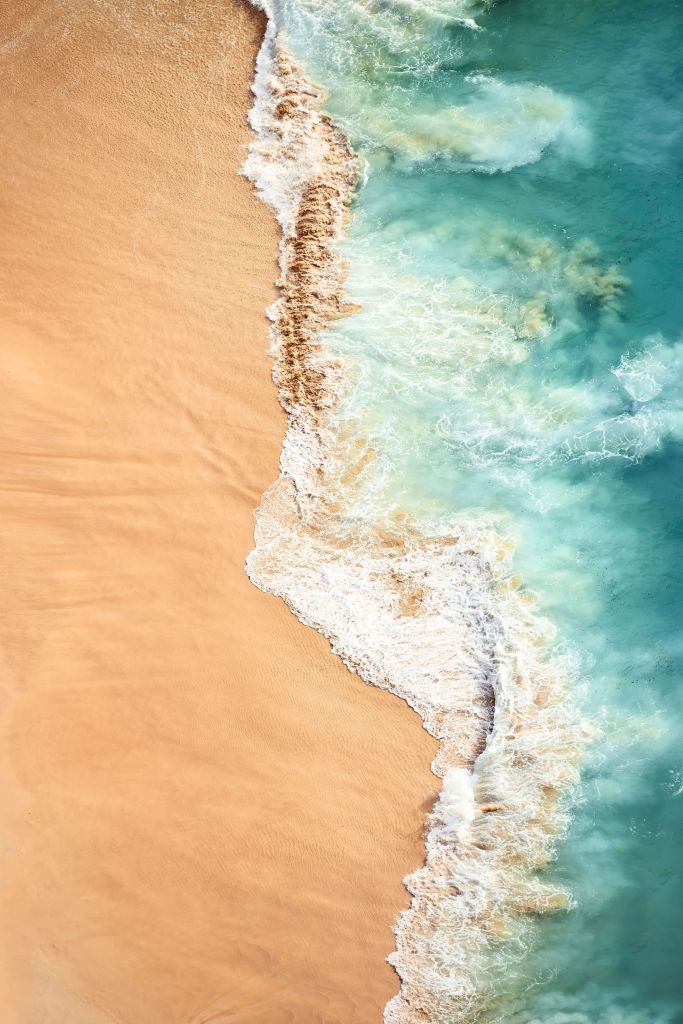 Vue aérienne des vagues